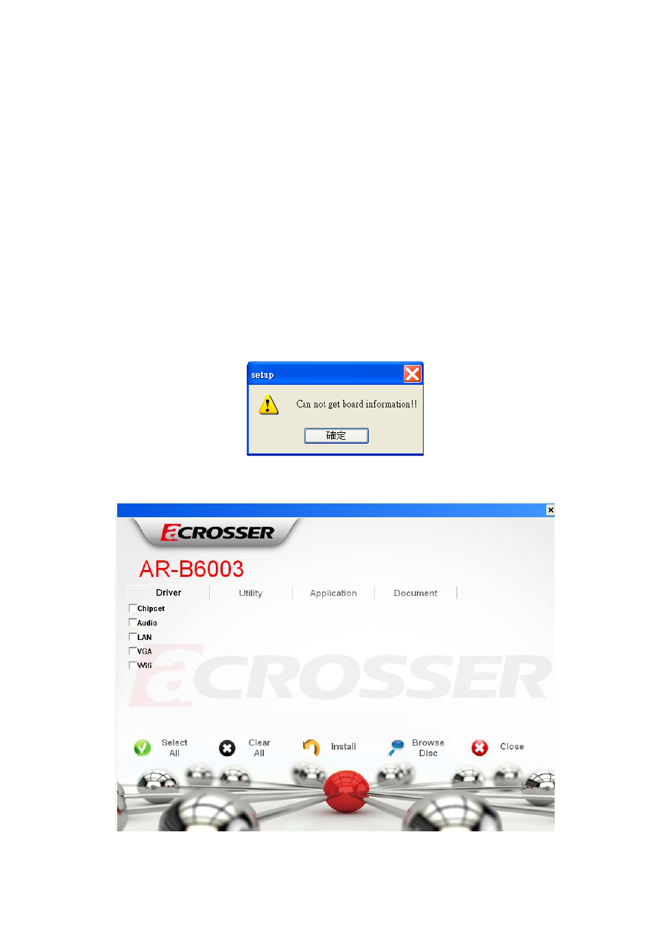 1 driver cd interface introduction, Chapter 5 driver and utility installation | Acrosser AR-ES6003FL User Manual | Page 38 / 57