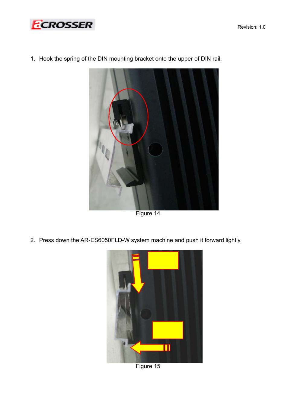 4 assemble/disassemble the din mounting bracket | Acrosser AR-ES6050FLD-W User Manual | Page 14 / 45