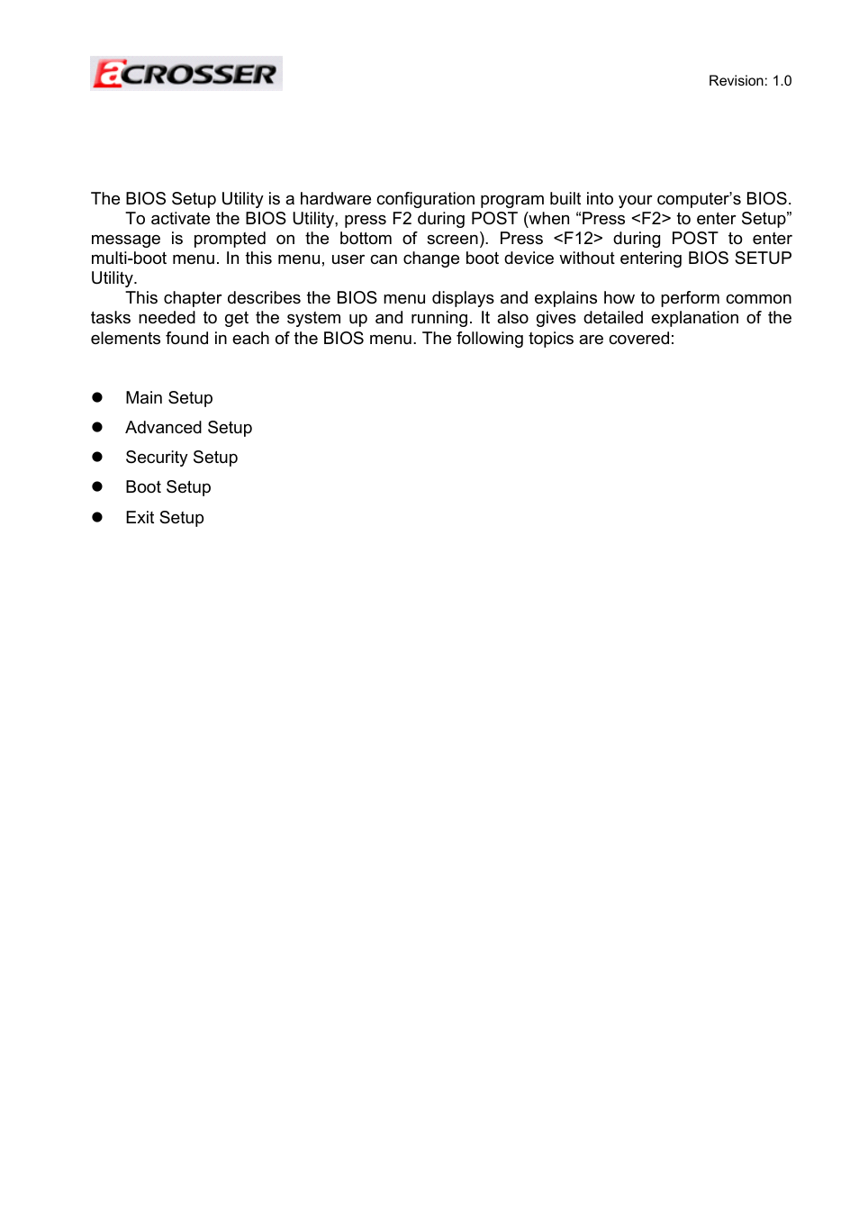 4 bios setting | Acrosser AR-ES6050FLD-W User Manual | Page 26 / 45