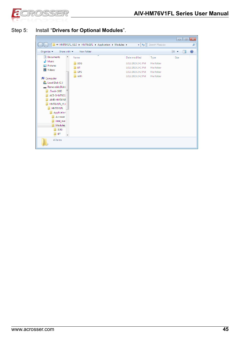 Acrosser AIV-HM76V1FL User Manual | Page 45 / 71