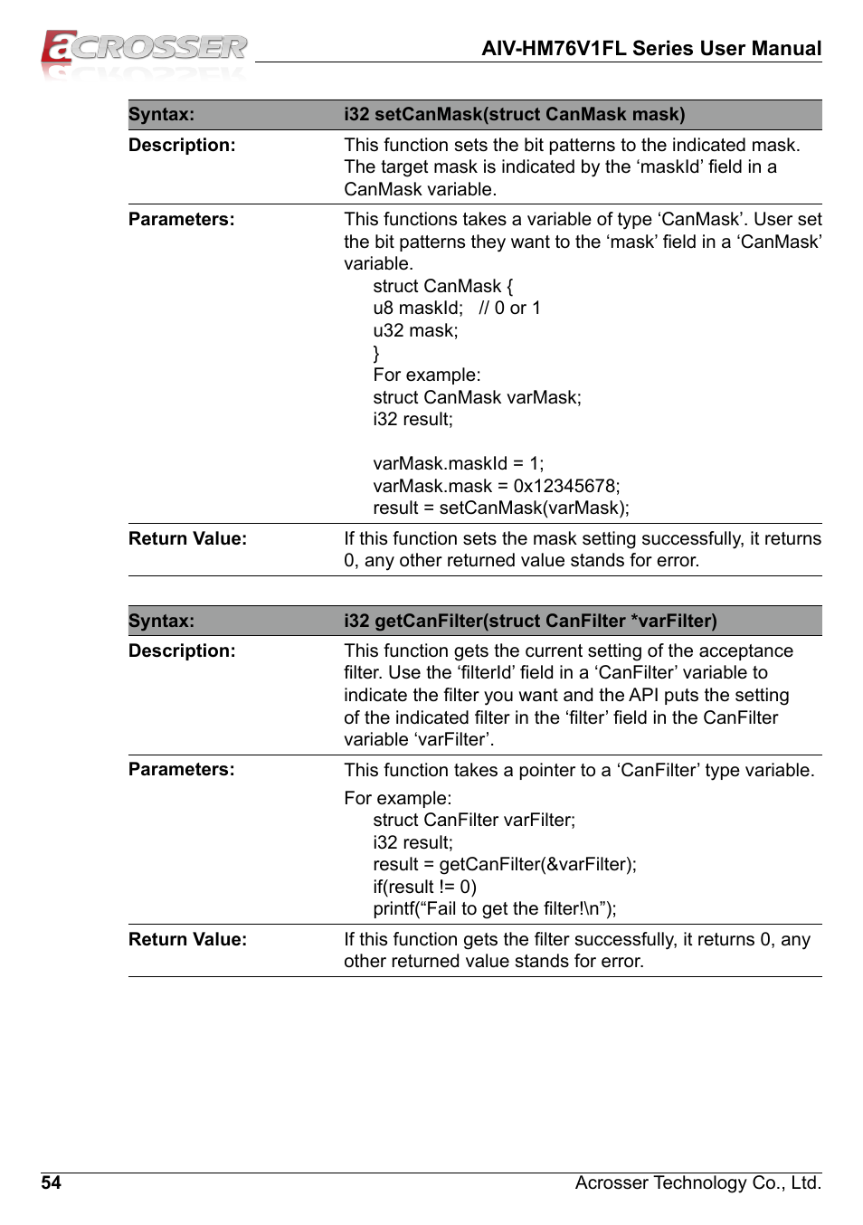 Acrosser AIV-HM76V1FL User Manual | Page 54 / 71