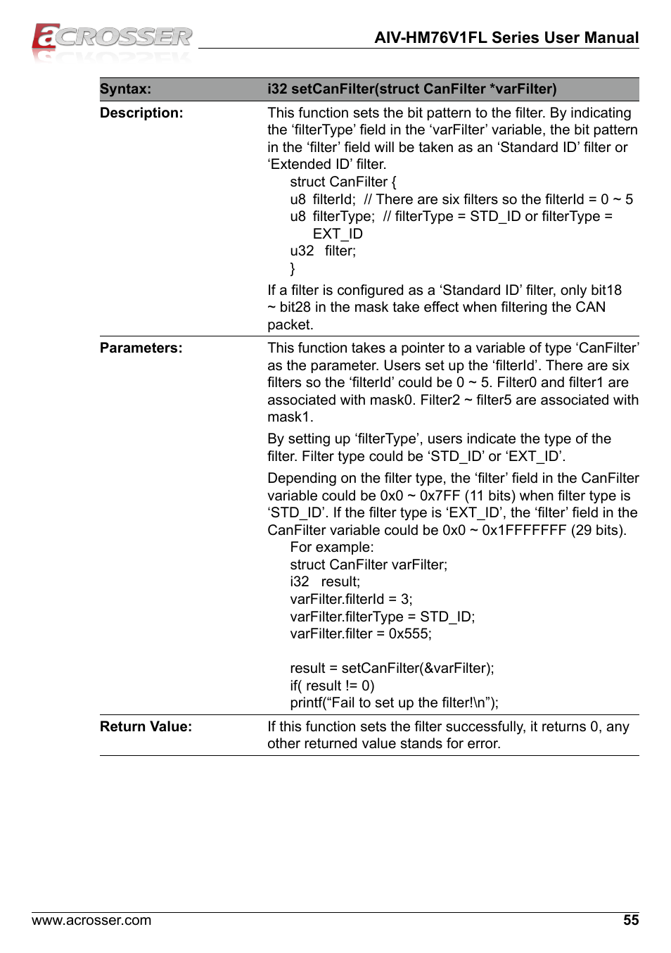Acrosser AIV-HM76V1FL User Manual | Page 55 / 71