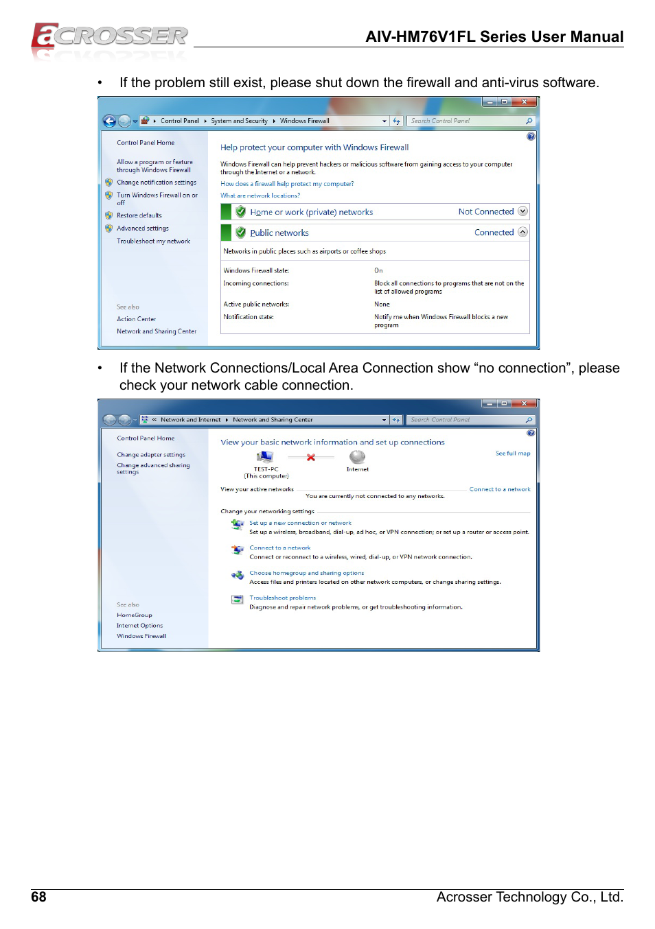 Acrosser AIV-HM76V1FL User Manual | Page 68 / 71