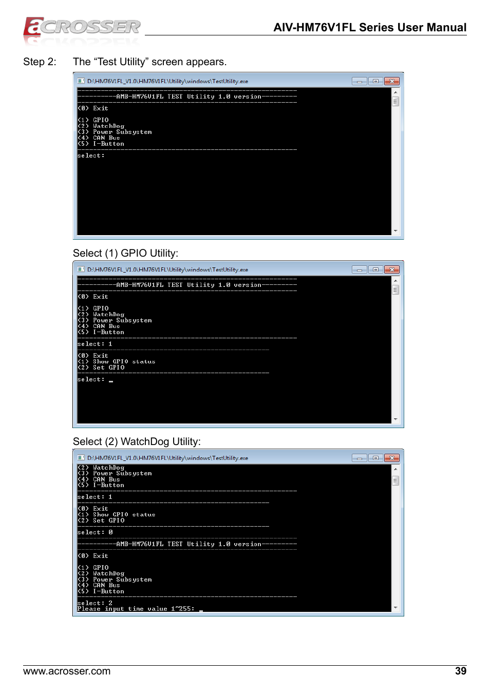 Acrosser AIV-HM76V1FL User Manual | Page 39 / 69