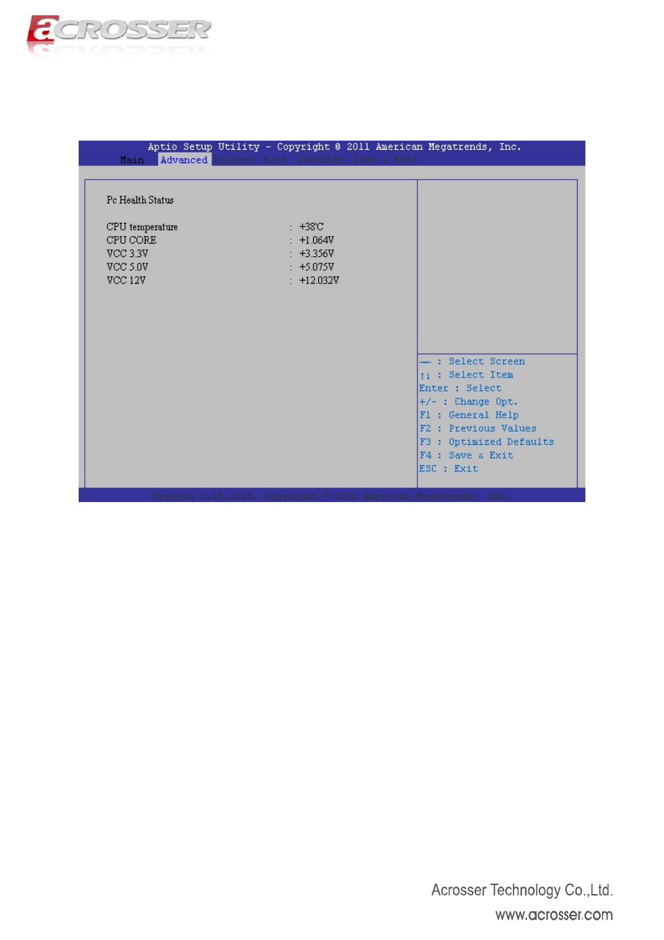 8 hw monitor, Hw monitor | Acrosser AMB-N280S1 User Manual | Page 28 / 38