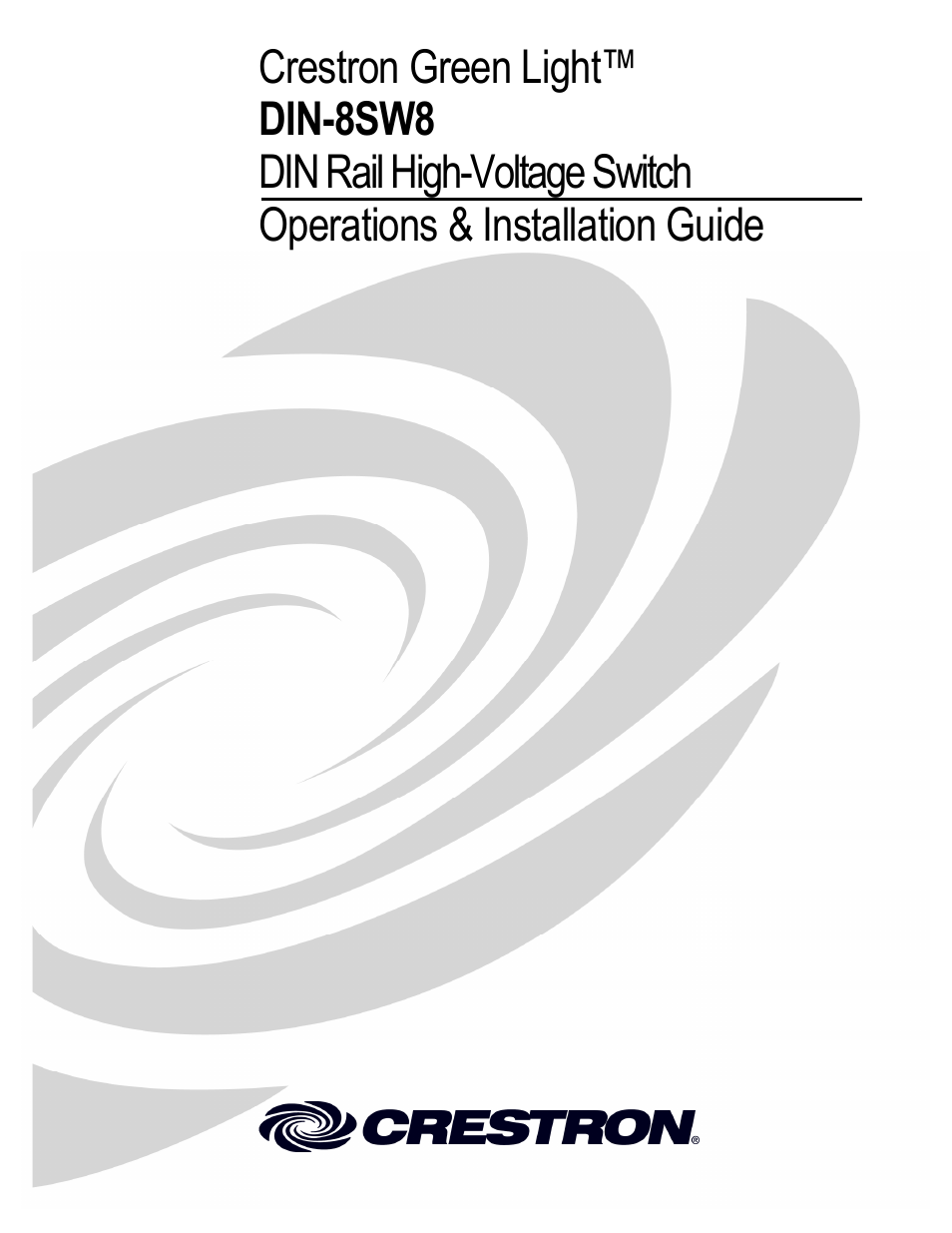 Crestron electronic GreenLight DIN-8SW8 User Manual | 32 pages