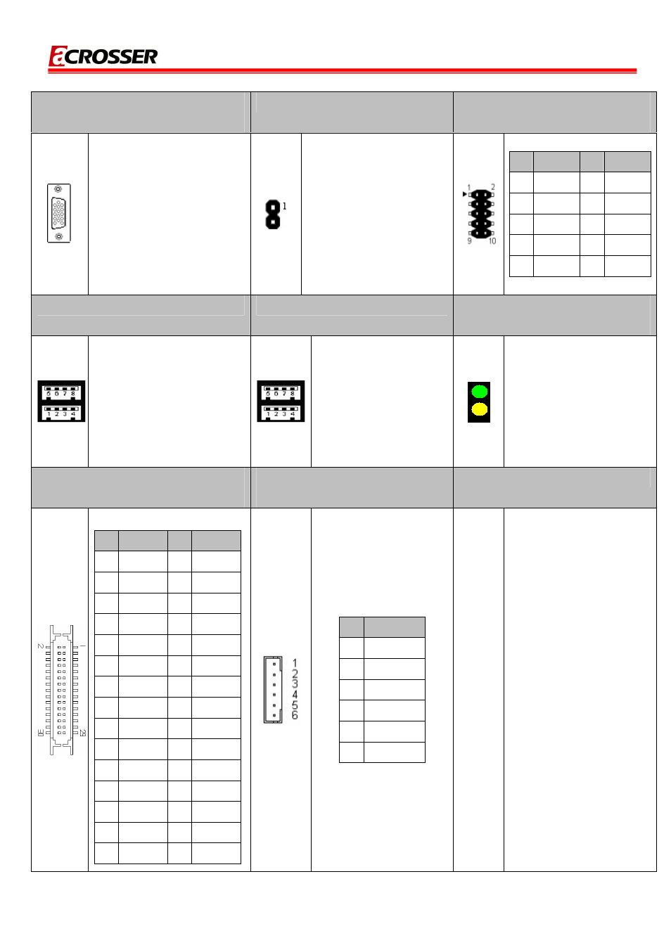 Ar-b6050 user ma nual, Vga1: d-sub-15 female connector for vga output | Acrosser AR-B6050 User Manual | Page 14 / 34