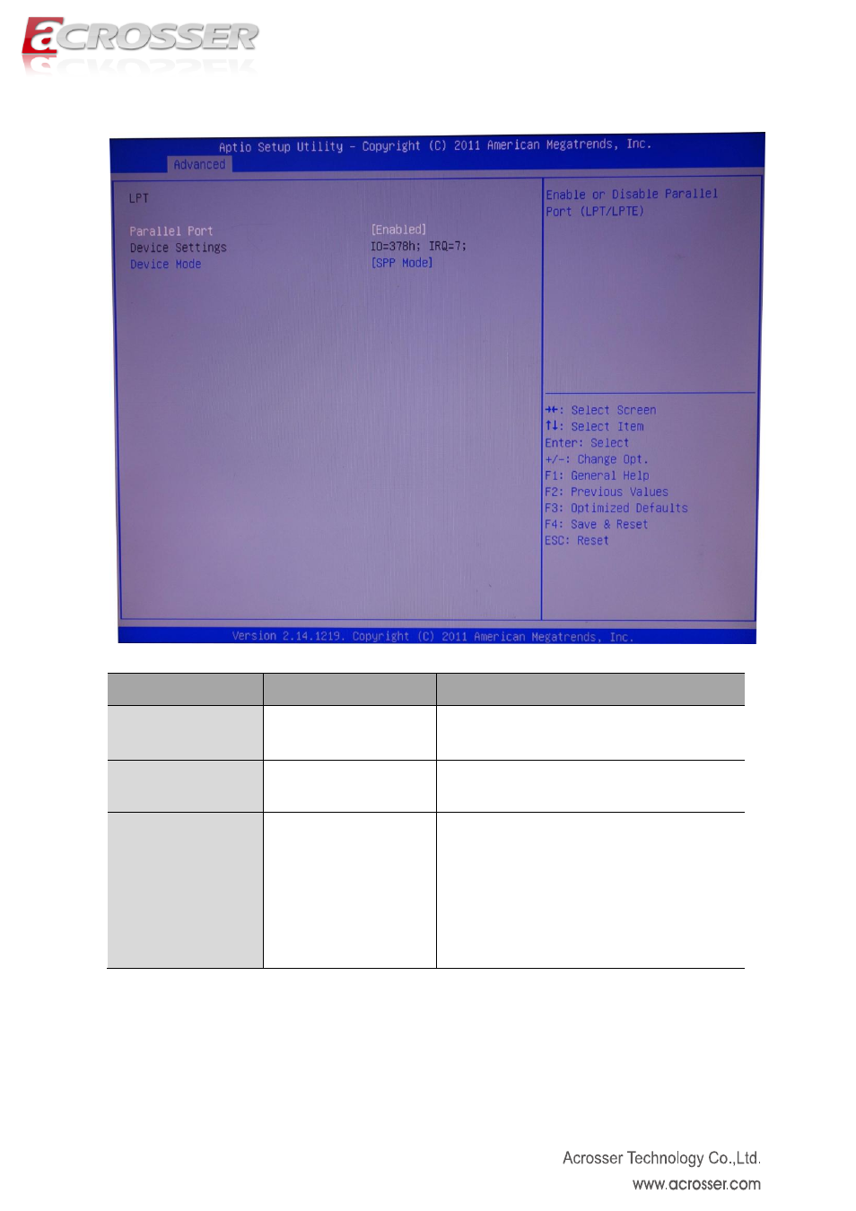 Lpt setup | Acrosser AMB-D255T3?(Mini-ITX) User Manual | Page 31 / 44