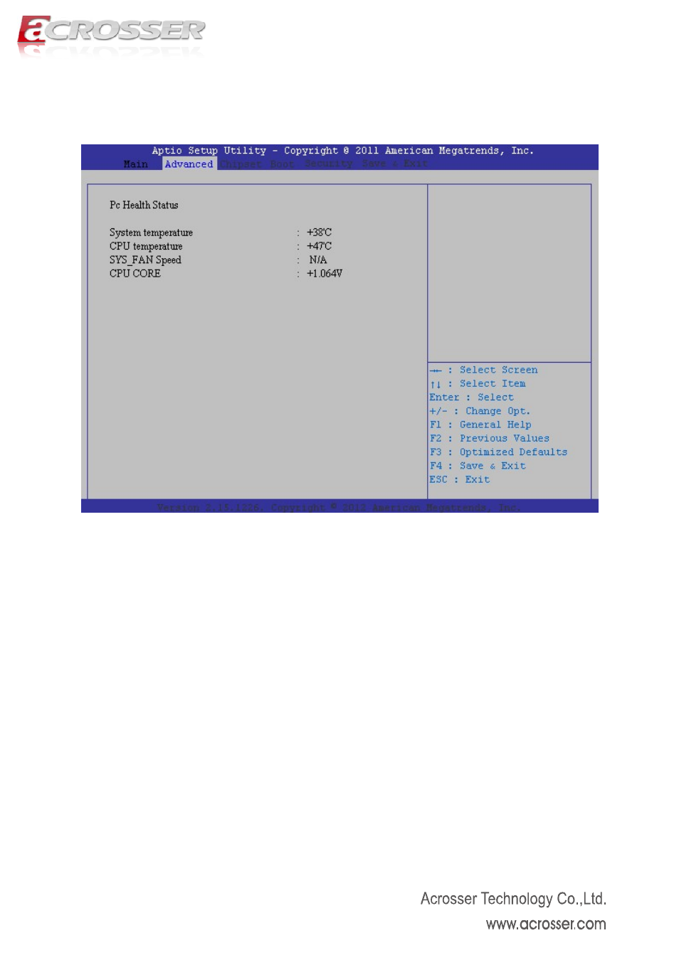 8 hw monitor, Hw monitor | Acrosser AMB-D255T1 User Manual | Page 28 / 38