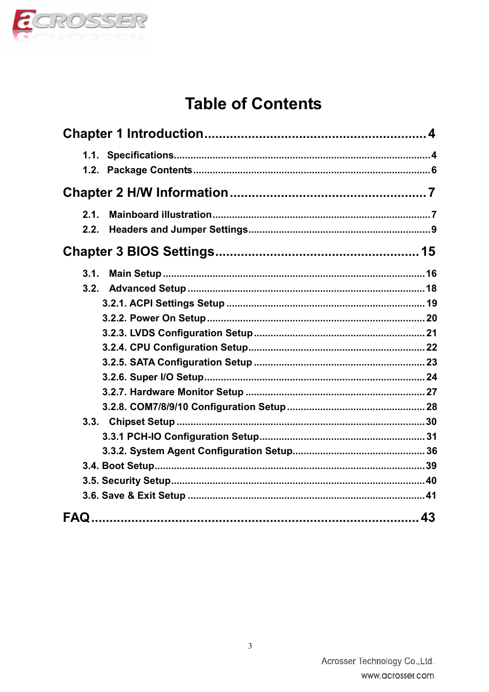 Acrosser AMB-IH61T3 (Mini-ITX) User Manual | Page 3 / 45