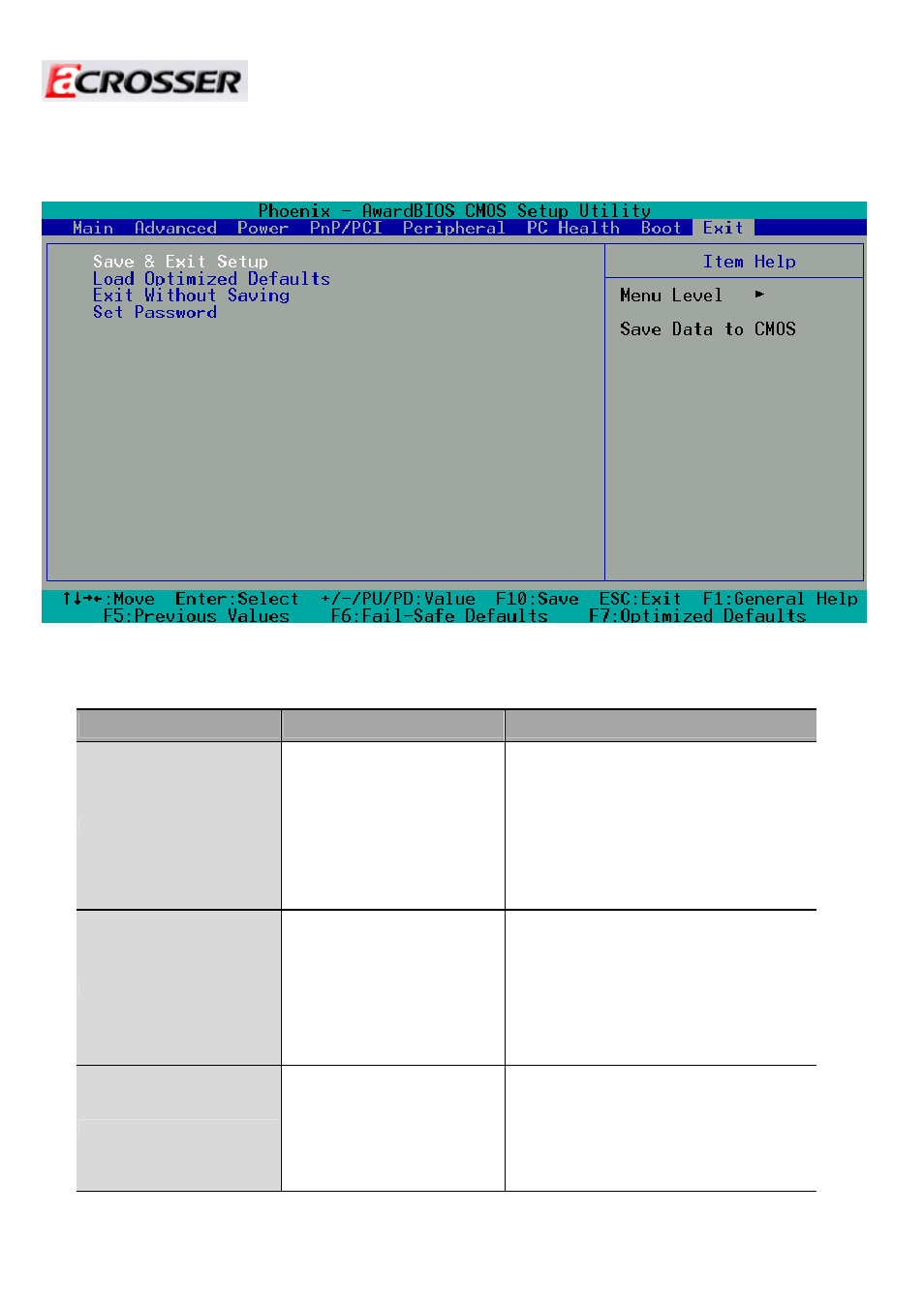 8 exit setup | Acrosser AR-B5630 User Manual | Page 27 / 32