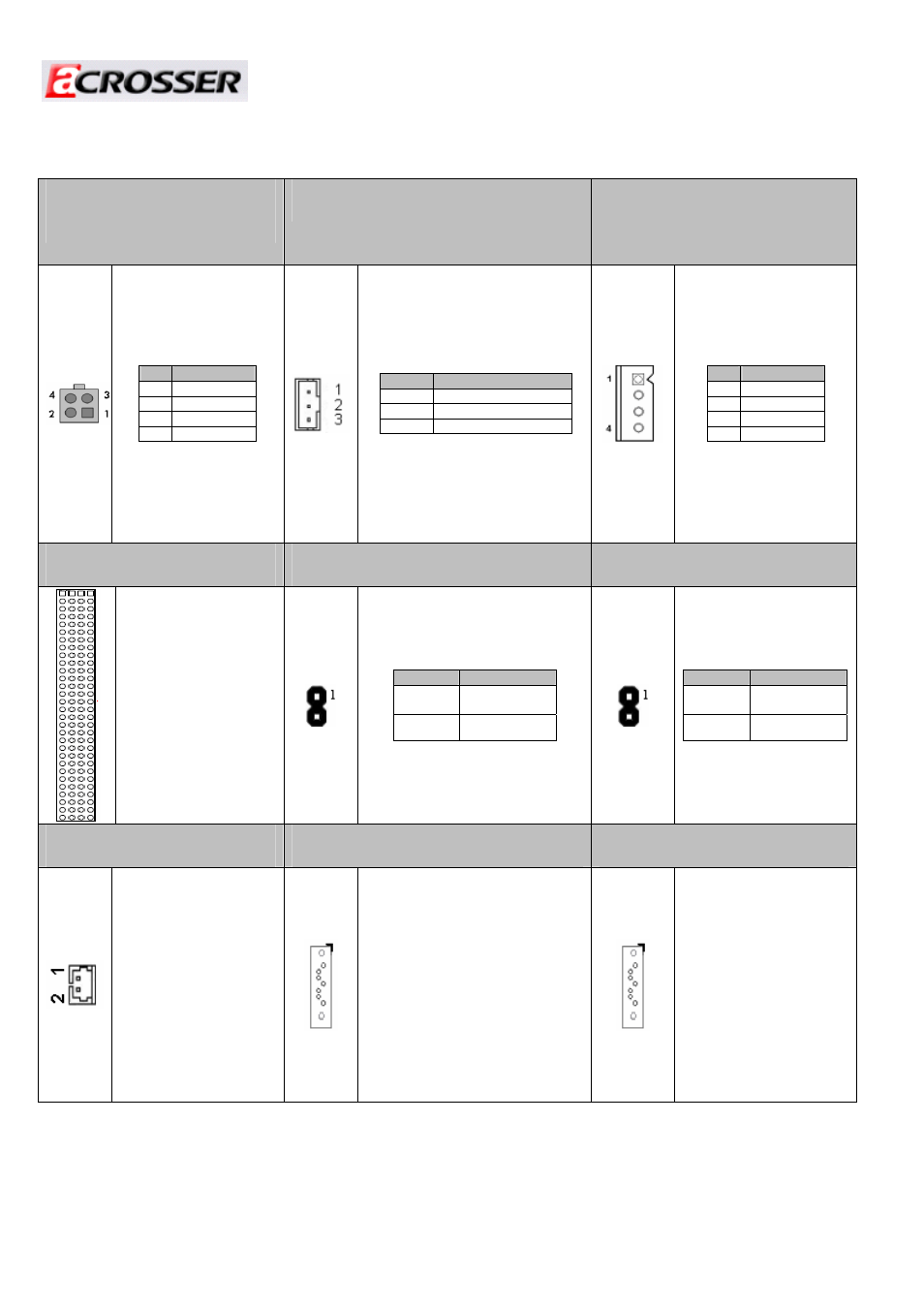 2 connector and jumper setting table | Acrosser AR-B5631 User Manual | Page 12 / 31