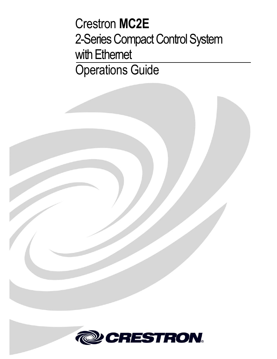 Crestron electronic Crestron MC2E User Manual | 32 pages