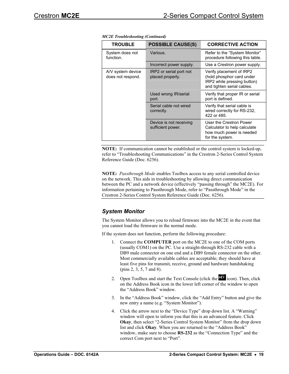 Crestron mc2e 2-series compact control system | Crestron electronic Crestron MC2E User Manual | Page 23 / 32