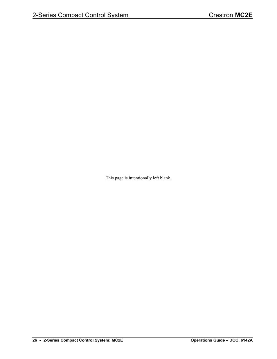 Series compact control system crestron mc2e | Crestron electronic Crestron MC2E User Manual | Page 30 / 32
