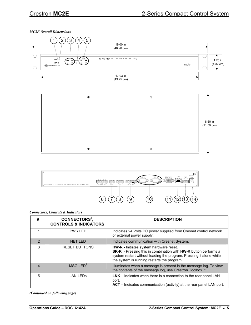 Crestron mc2e 2-series compact control system | Crestron electronic Crestron MC2E User Manual | Page 9 / 32