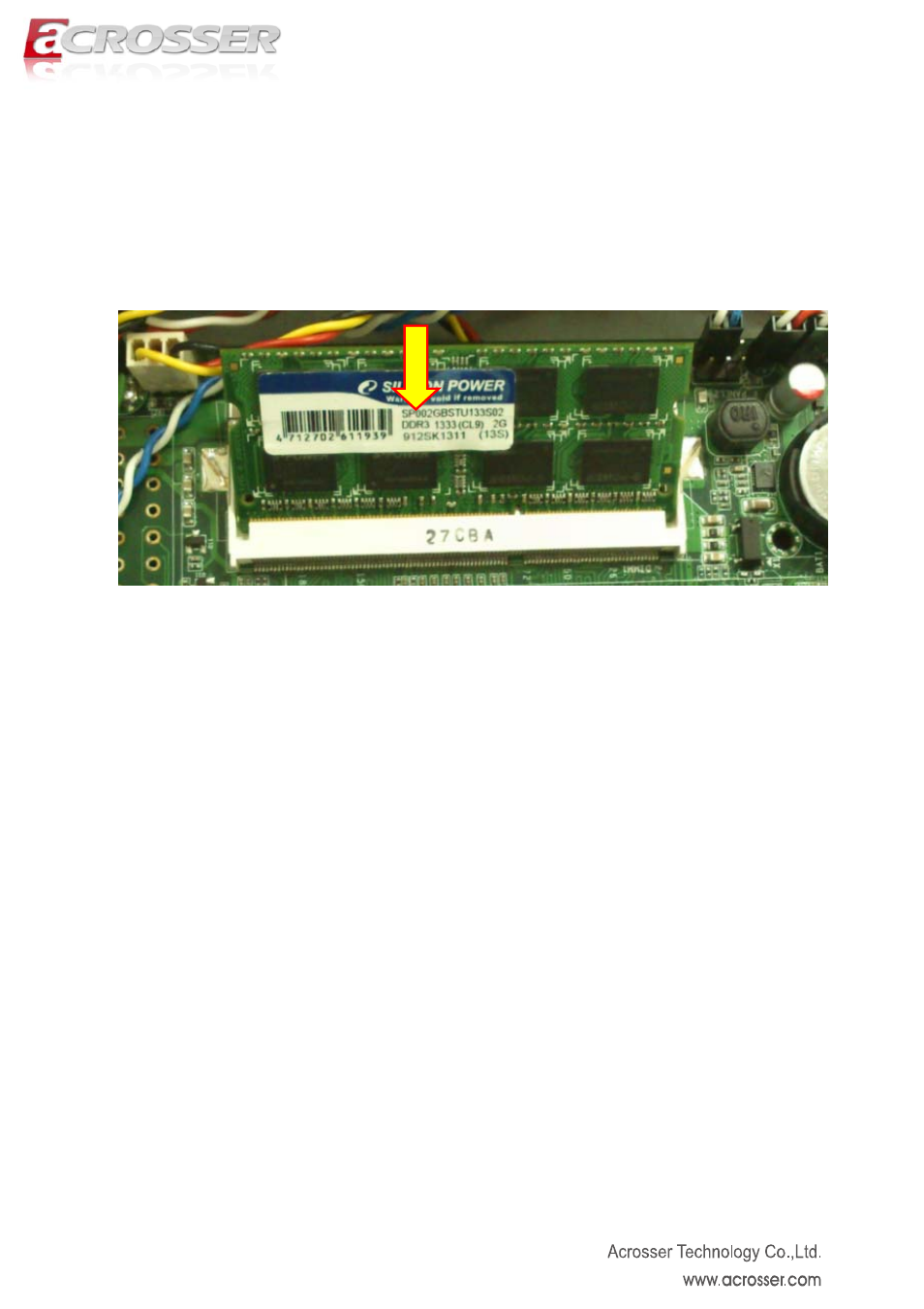 3 installing so-dimm dram, Installing so-dimm dram | Acrosser AND-D525N2 User Manual | Page 11 / 38