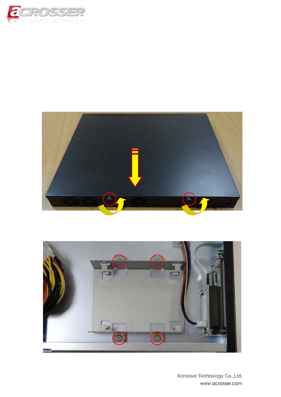 Chapter 2 procedures of assembly/disassembly, 1 2.5” hdd installation, 5” hdd installation | Acrosser ANR-IB75N1/A/B User Manual | Page 12 / 76