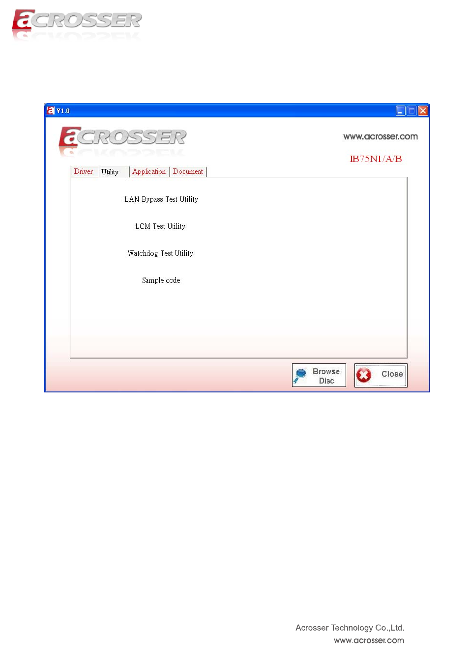 2 utility page | Acrosser ANR-IB75N1/A/B User Manual | Page 61 / 76