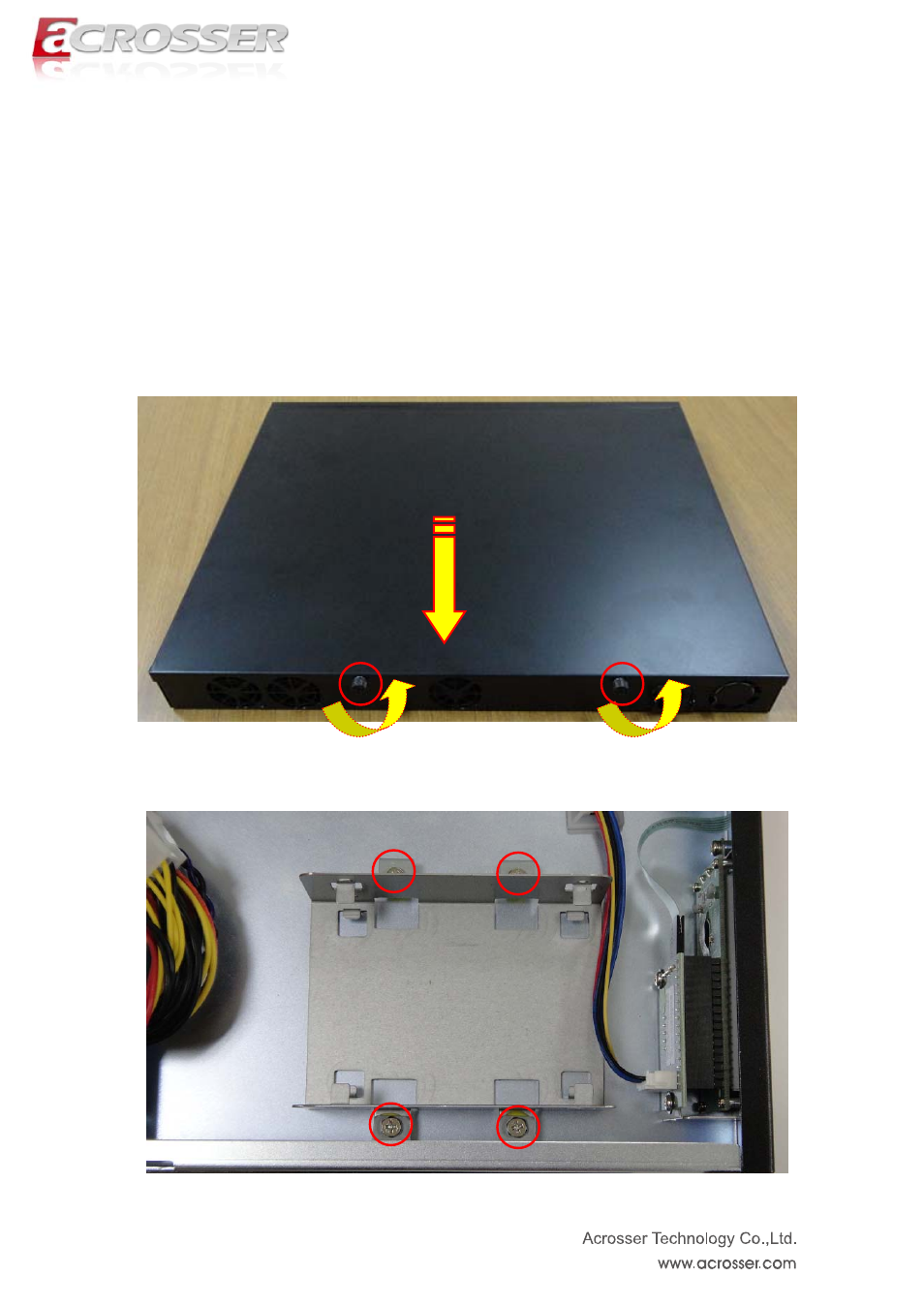 Chapter 2 procedures of assembly/disassembly, 1 2.5” hdd installation, 5” hdd installation | Acrosser ANR-IH61N1/A/B User Manual | Page 12 / 73