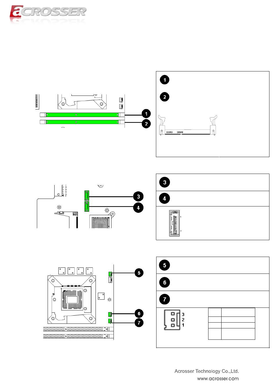 Connector pin define, Ddr3 dimm connector, Sata connector | Fan connector | Acrosser ANR-IH61N1/A/B User Manual | Page 26 / 73