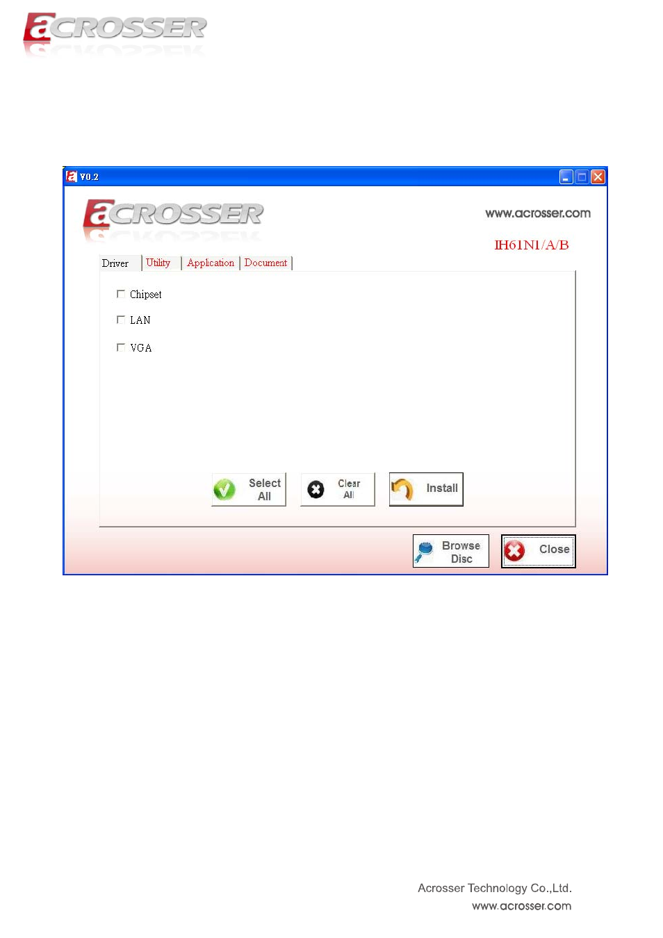 1 driver page | Acrosser ANR-IH61N1/A/B User Manual | Page 52 / 73