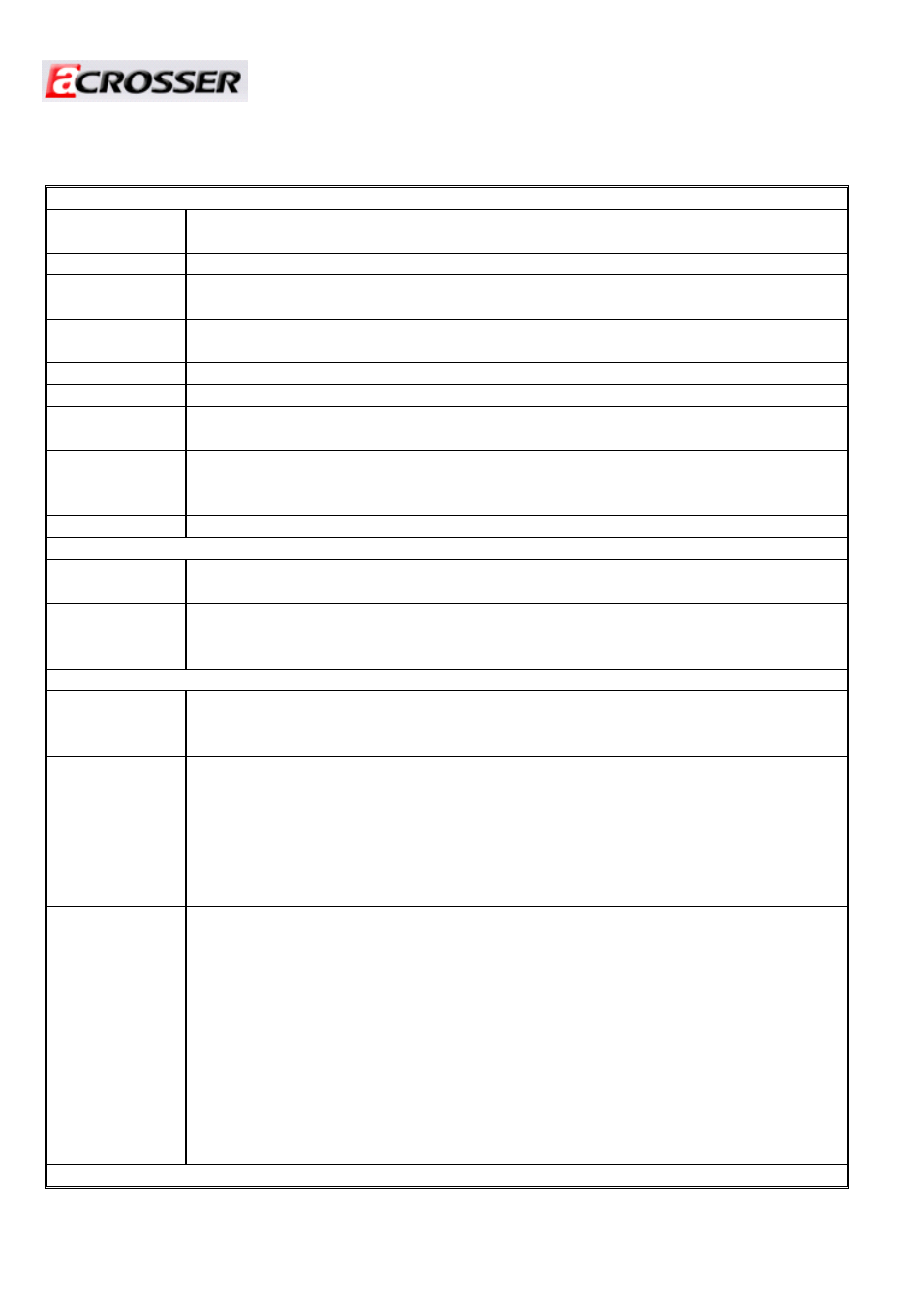 Specification | Acrosser AR-R6000 User Manual | Page 15 / 32