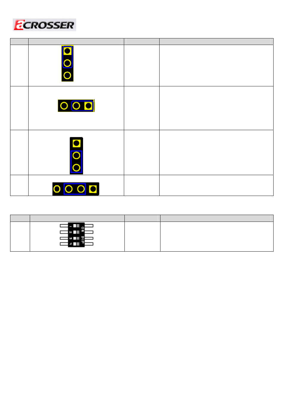 Jumper setting and pin definition, 4 dip switch setting | Acrosser AR-R6000 User Manual | Page 23 / 32