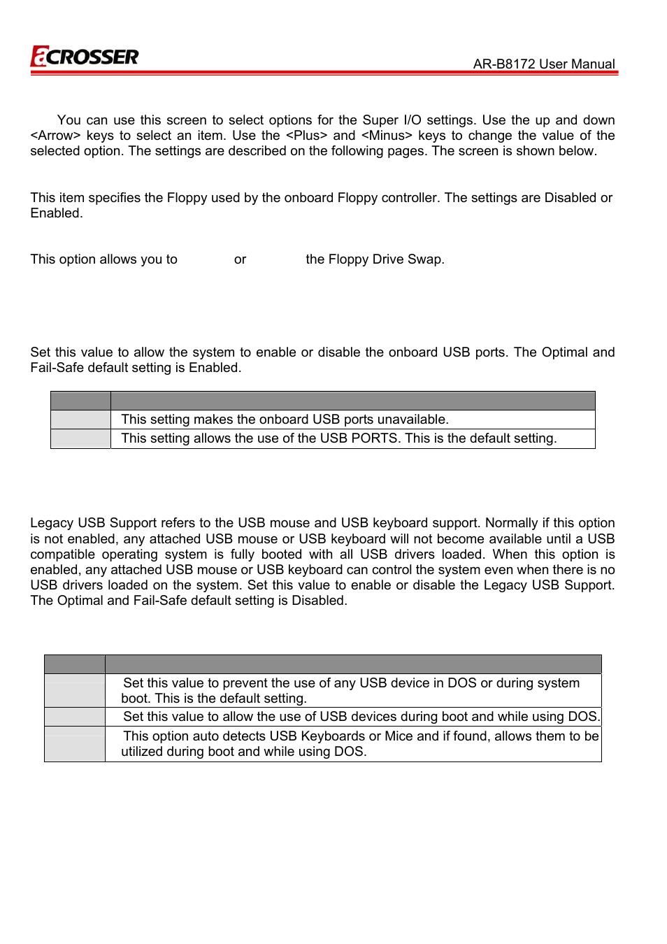 3 superio configuration, 4 usb configuration | Acrosser AR-B8172 User Manual | Page 20 / 36