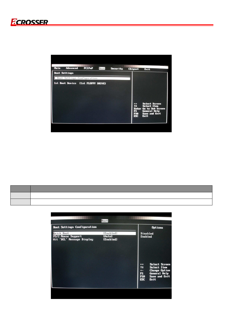 4 boot, 1 boot settings configuration | Acrosser AR-B8170 User Manual | Page 23 / 37