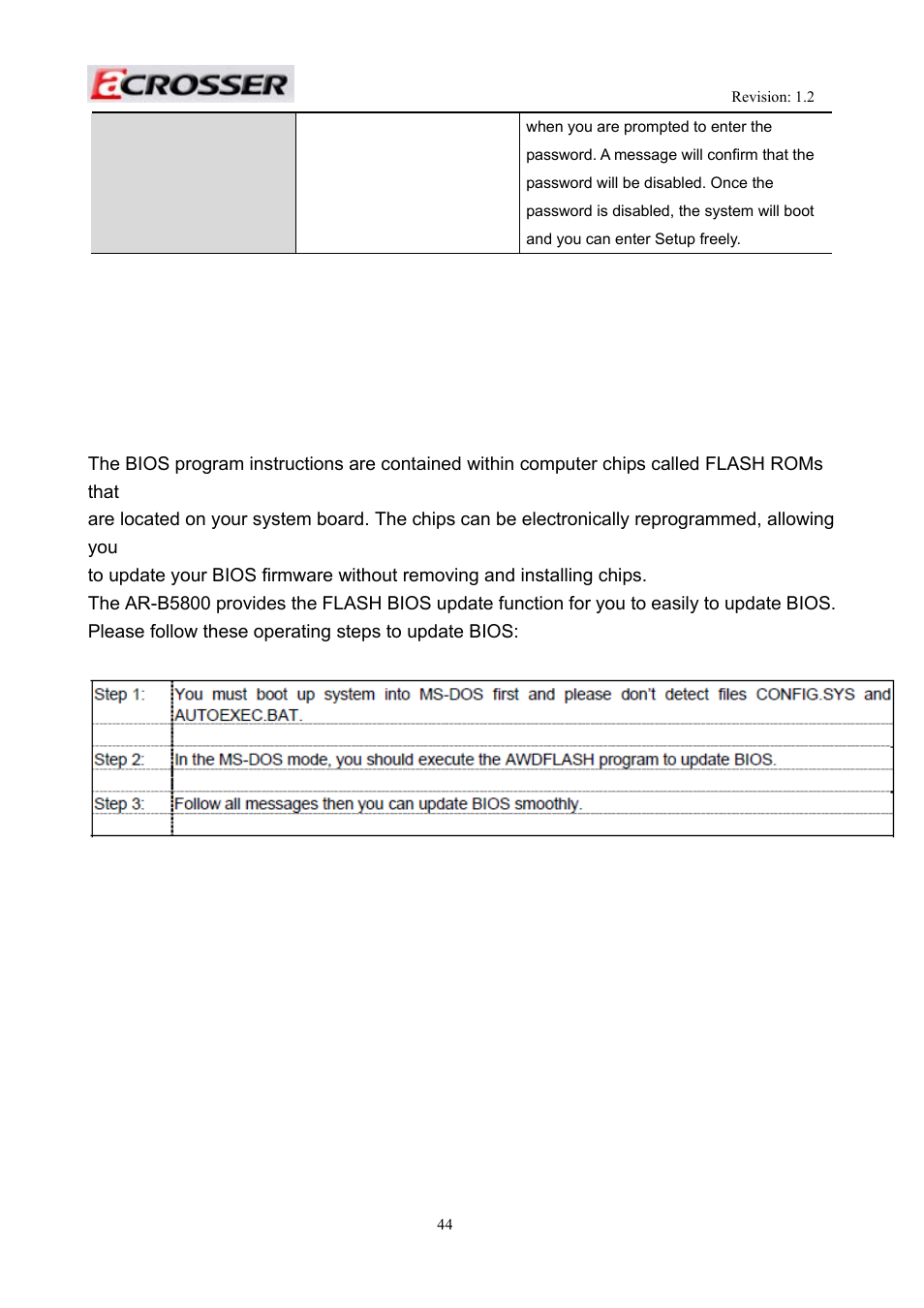 8 bios update | Acrosser AR-R5800A User Manual | Page 44 / 58