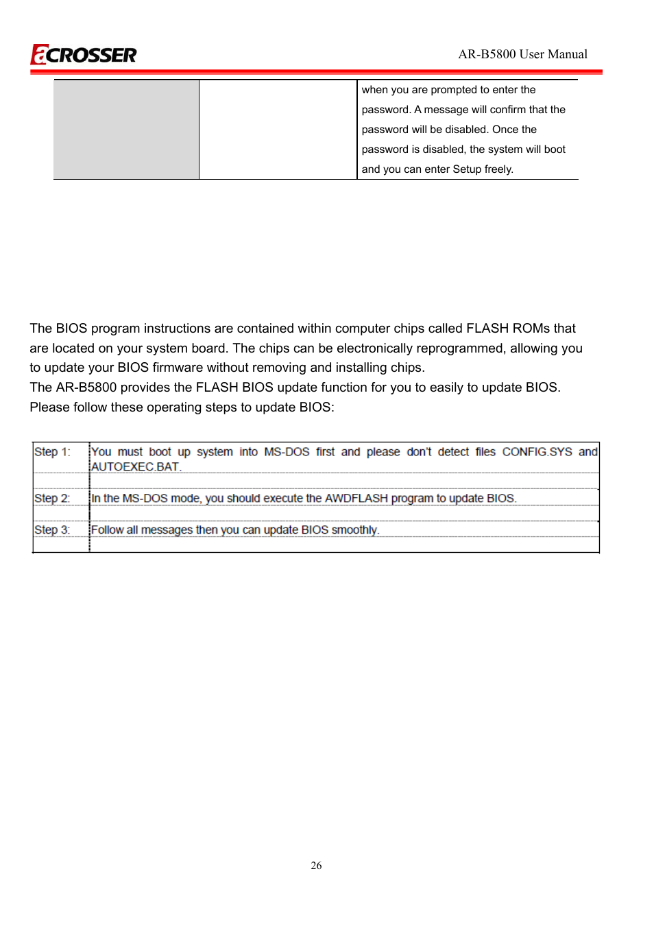 8 bios update | Acrosser AR-R5800 User Manual | Page 26 / 40