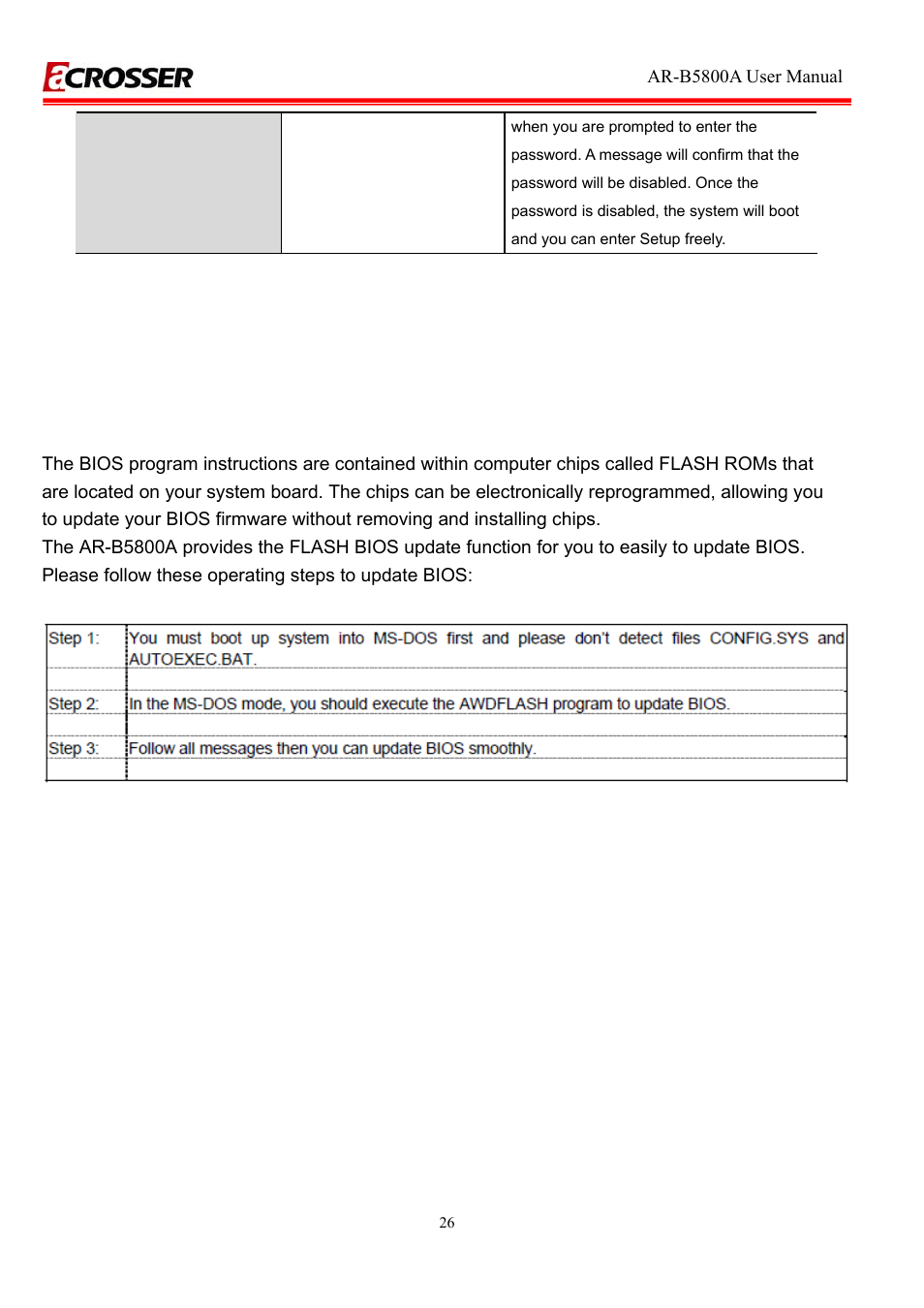 8 bios update | Acrosser AR-R5800A User Manual | Page 26 / 40