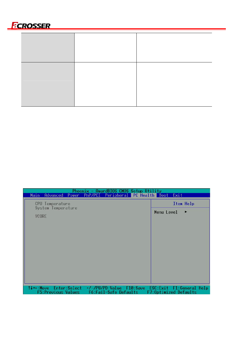 6 pc health setup | Acrosser AR-N8601 User Manual | Page 28 / 31