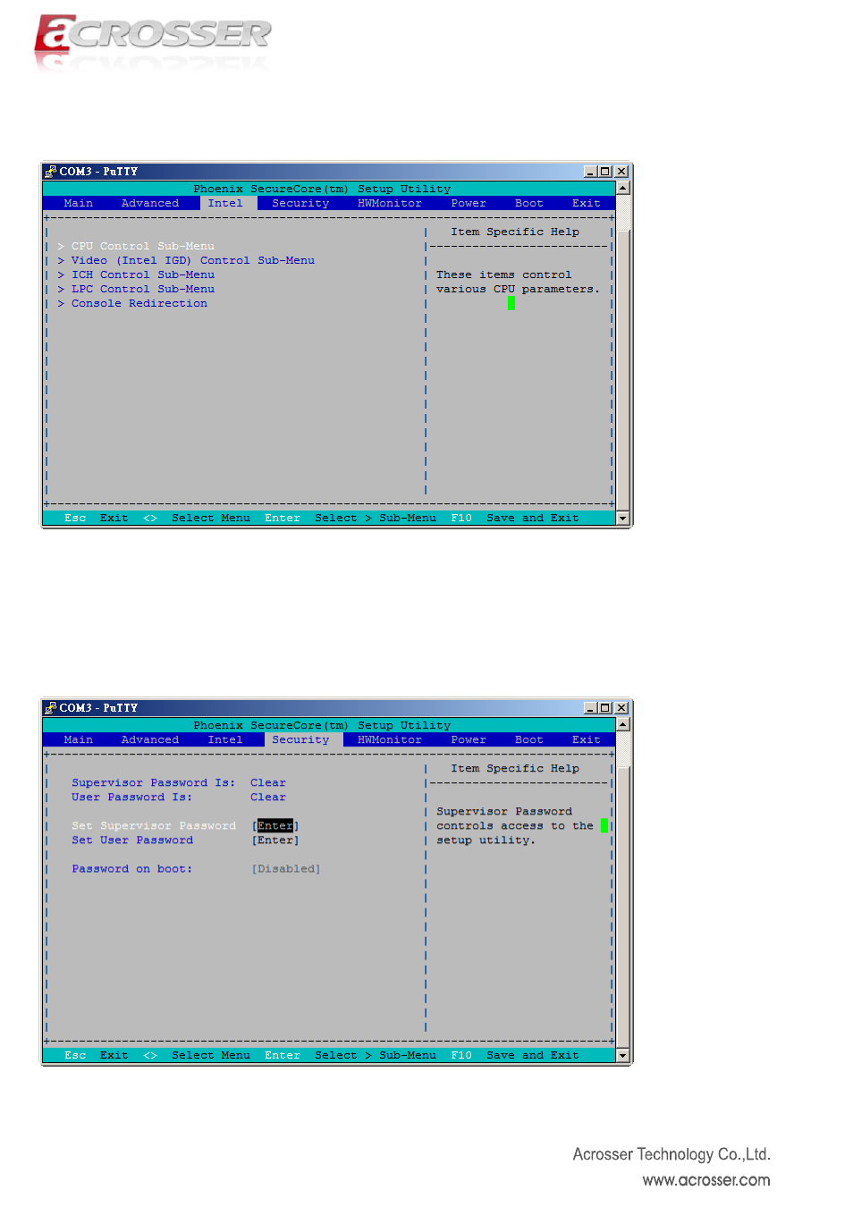 3 intel, 4 security, Intel | Security | Acrosser AR-R6006 User Manual | Page 15 / 24