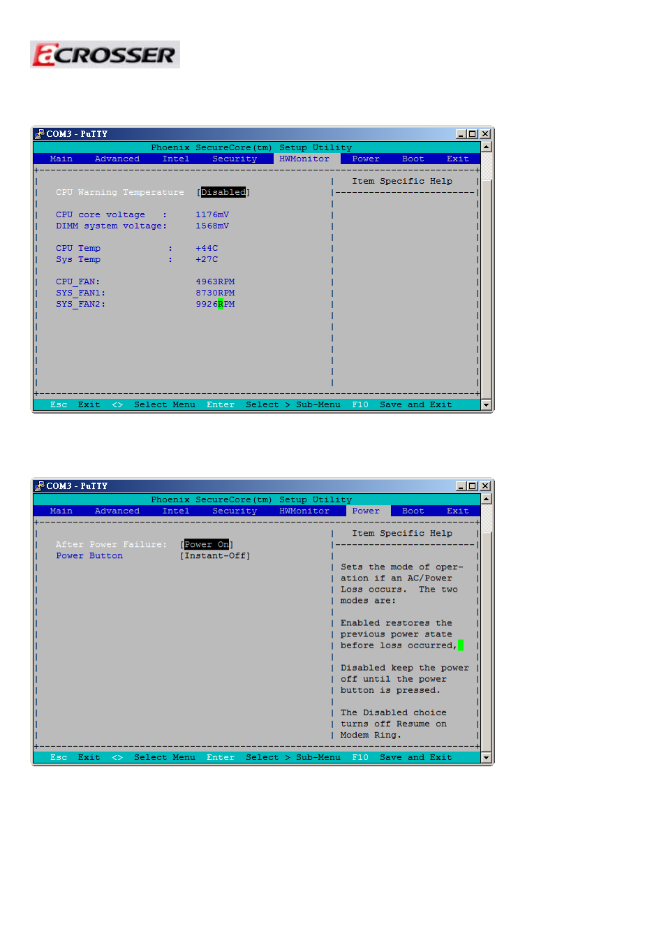 Hwmonitor, Power | Acrosser AR-R6006 User Manual | Page 27 / 35