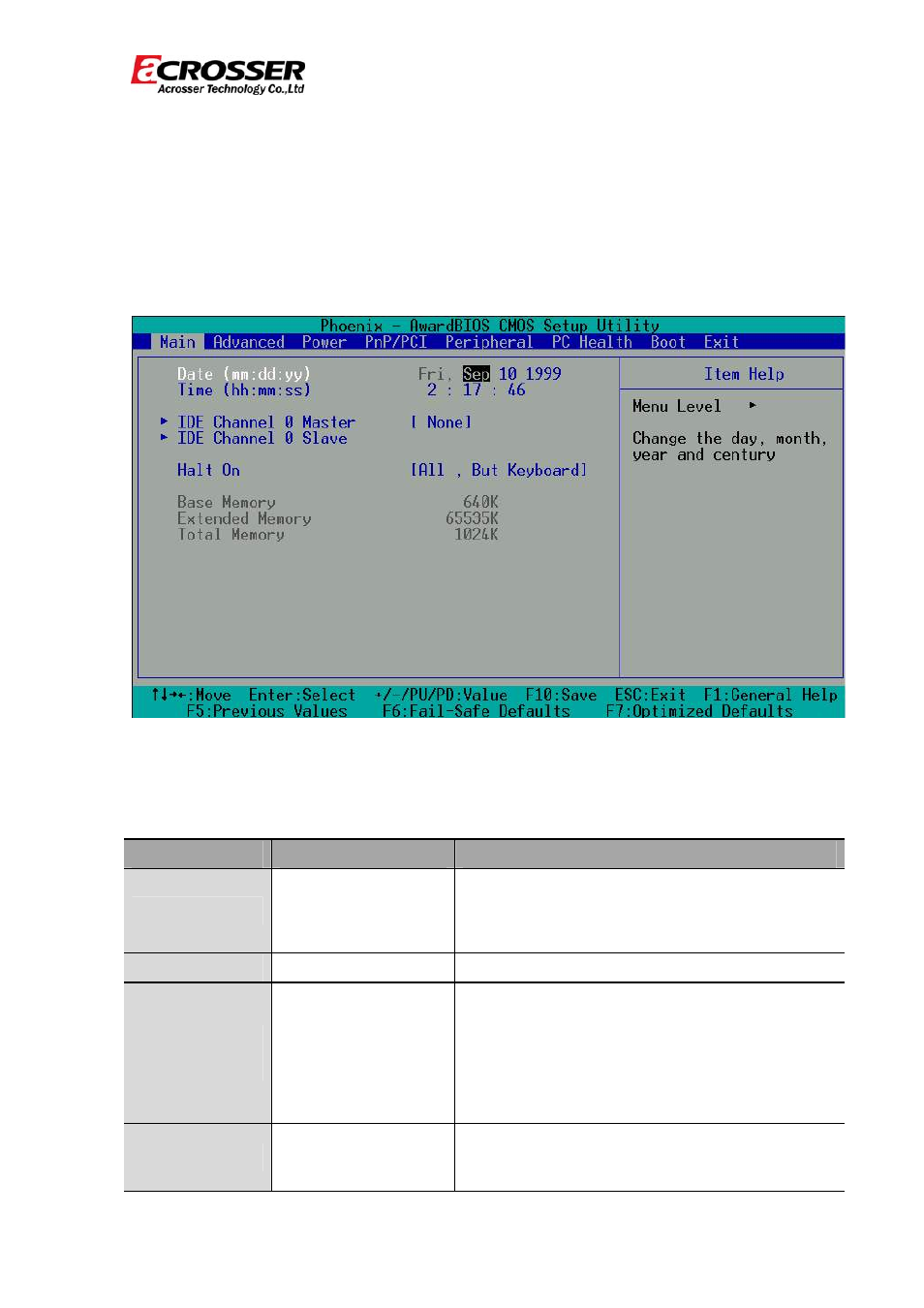 1 main setup | Acrosser AR-N8601FL User Manual | Page 25 / 37