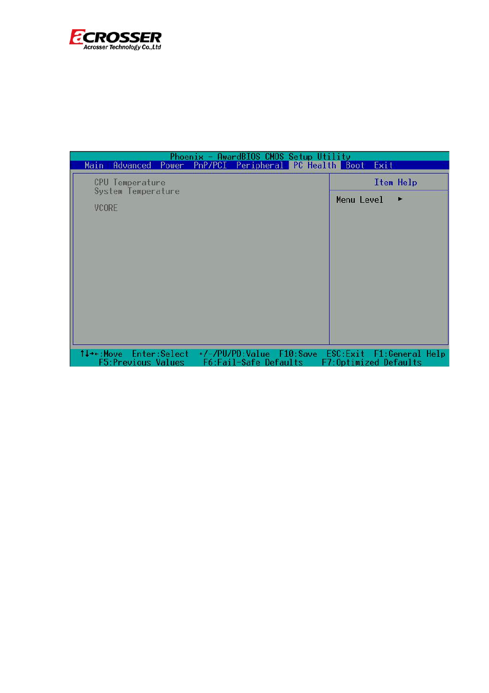 6 pc health setup | Acrosser AR-N8601FL User Manual | Page 34 / 37