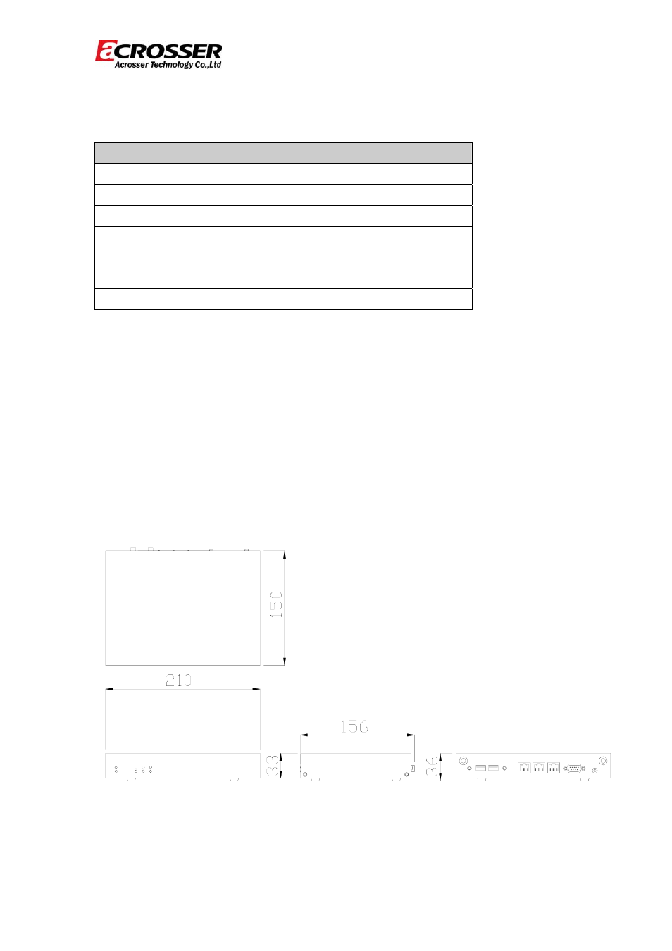 2 packing list, 1) dimensions | Acrosser AR-N8601FL User Manual | Page 5 / 37