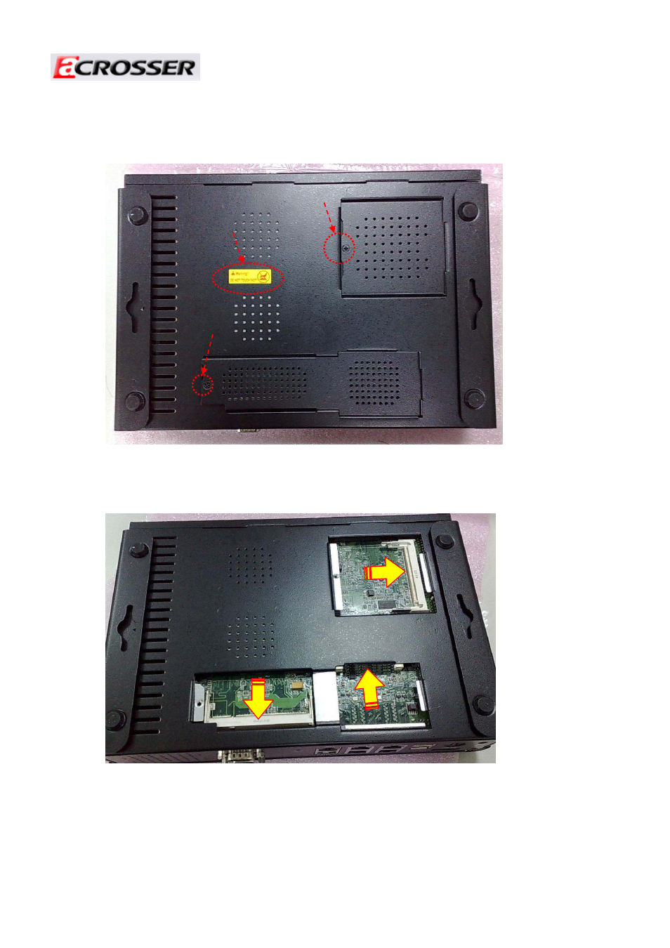 2 installing cf, mini pci and so-dimm cards | Acrosser AR-N5205A User Manual | Page 12 / 13