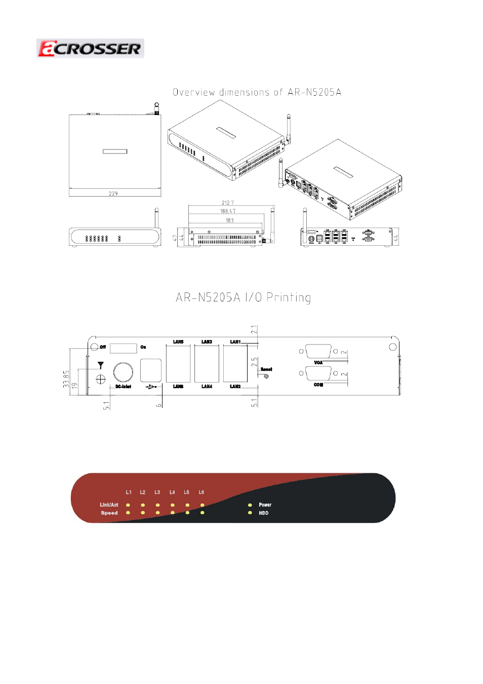 Acrosser AR-N5205A User Manual | Page 6 / 13