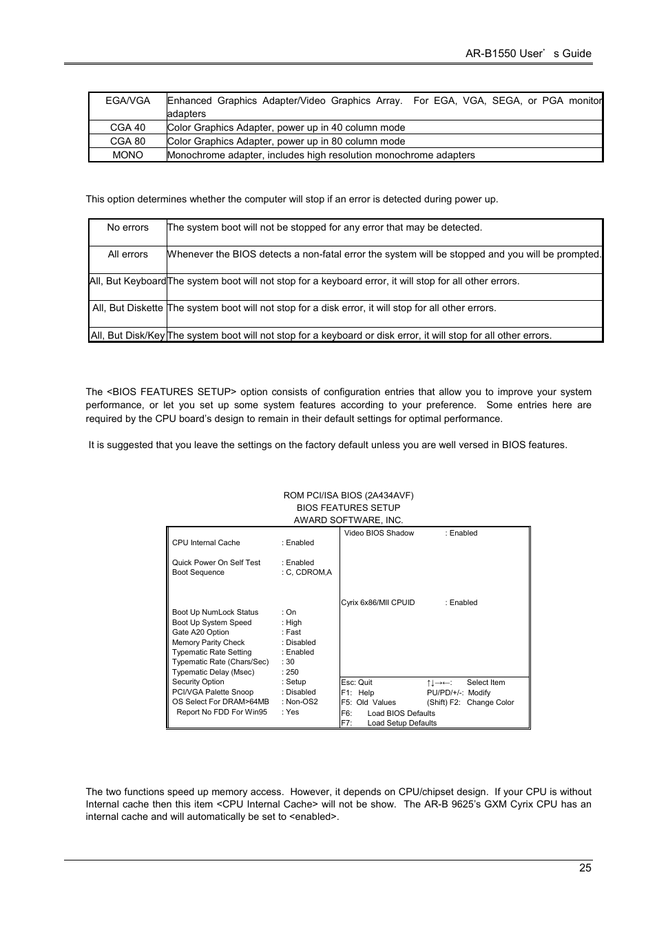 3 bios features setup | Acrosser AR-B1551 User Manual | Page 27 / 34