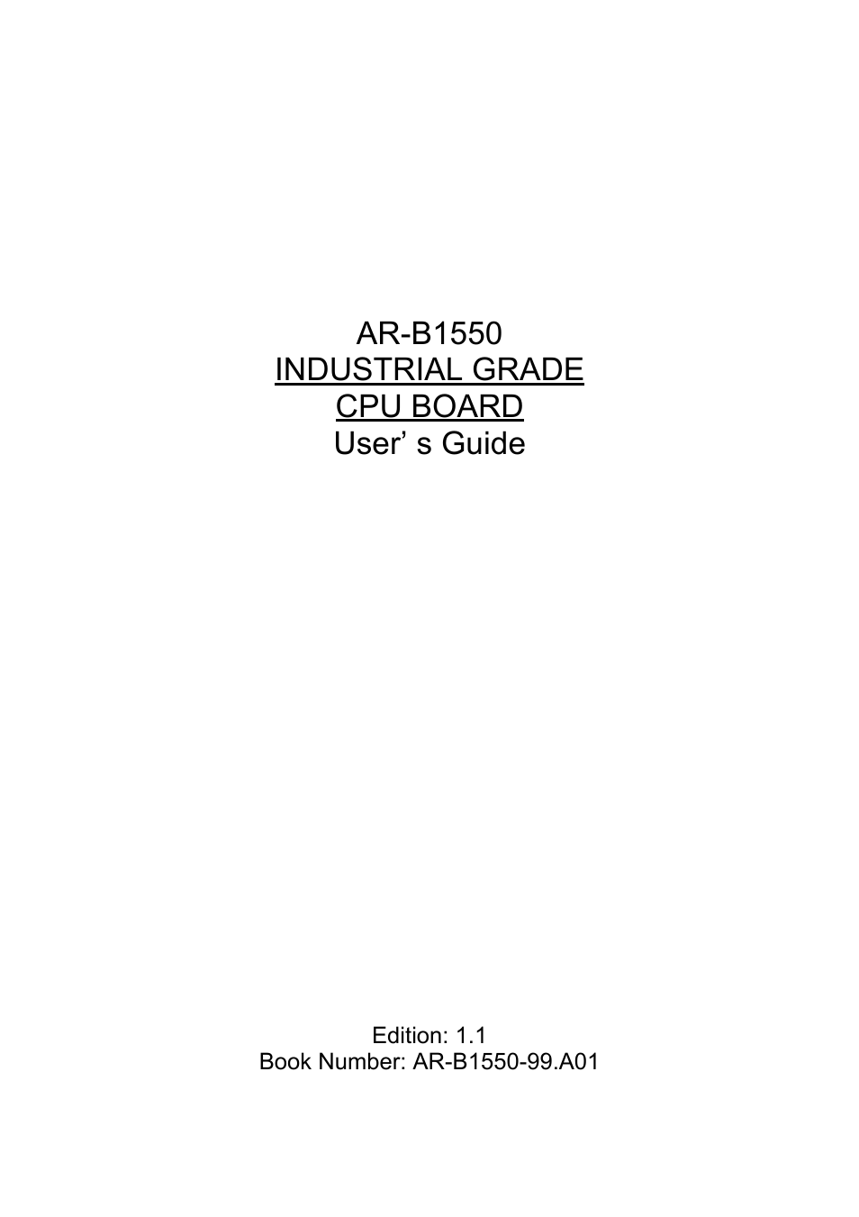 Acrosser AR-B1550 User Manual | 32 pages