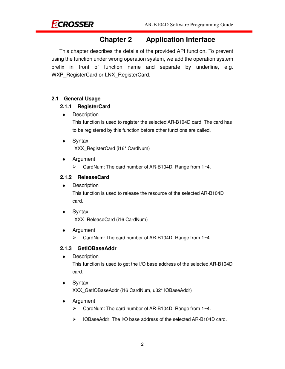 Chapter 2 application interface | Acrosser AR-B104D User Manual | Page 6 / 27