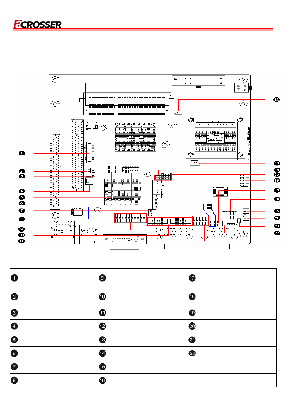 Onnectors and, Umper, Etting | 3 connectors and jumper setting, 1 locations (top side), Ar-b5890 user manual | Acrosser AR-B5890 User Manual | Page 12 / 33