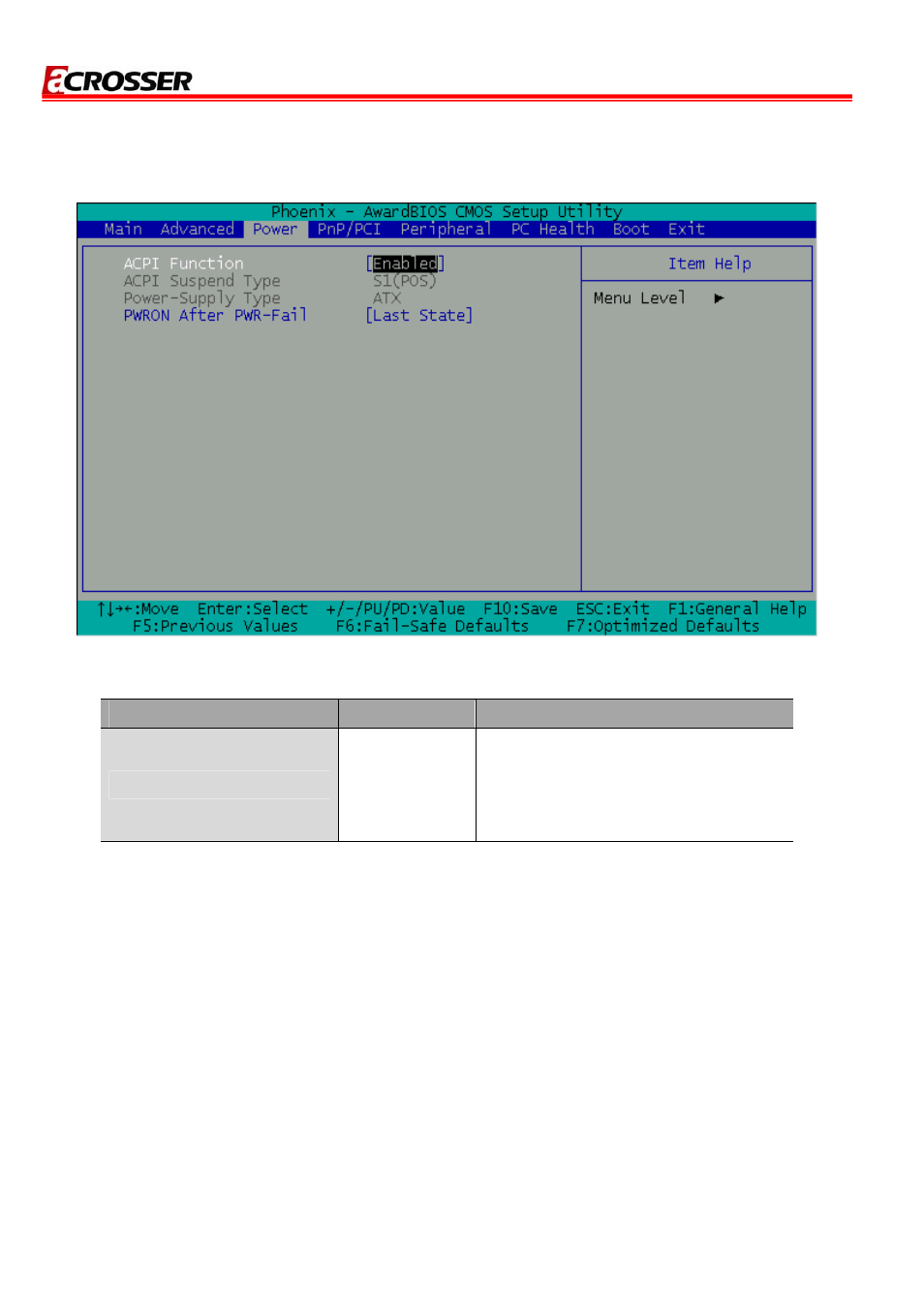 Ower, Etup, 3 power setup | Acrosser AR-B5890 User Manual | Page 25 / 33