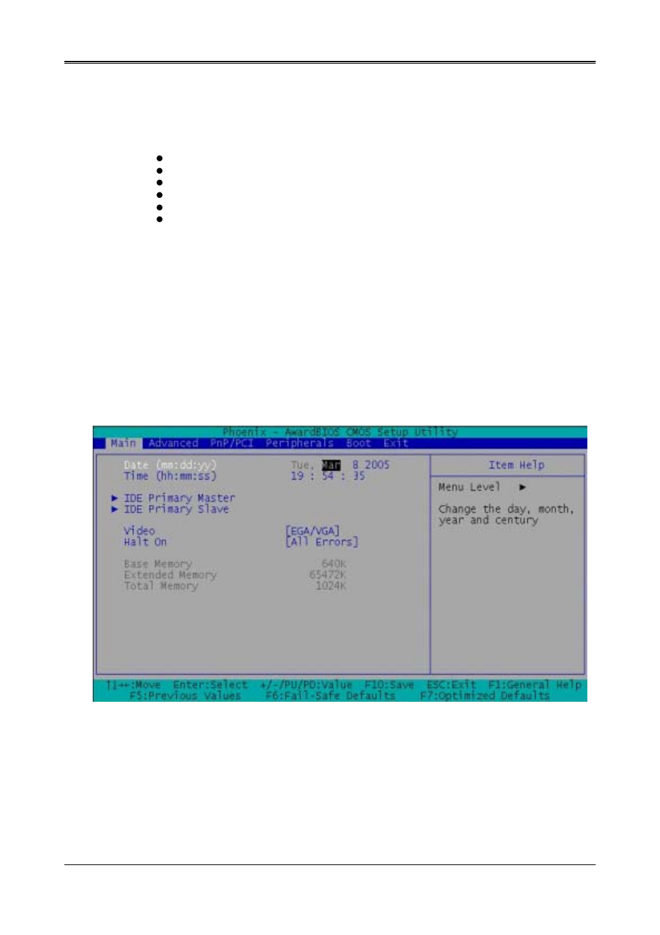 Bios console | Acrosser AR-B1520 User Manual | Page 16 / 25