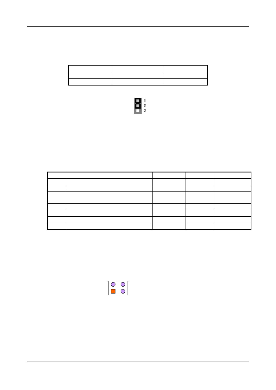 2 cpu base clock select (jp1), 3 switch settings (sw1), 4 external led header (j1) | Cpu base clock select (jp1) -4, Switch settings (sw1) -4, External led header (j1) -4 | Acrosser AR-B1320 User Manual | Page 24 / 55