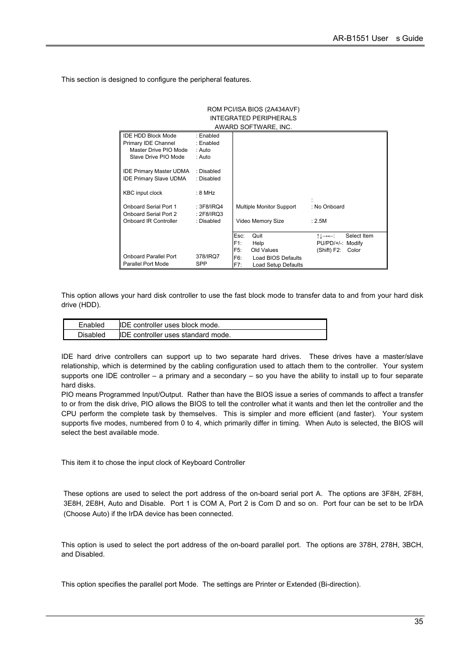 7 integrated peripherals | Acrosser AR-B1551 User Manual | Page 36 / 37