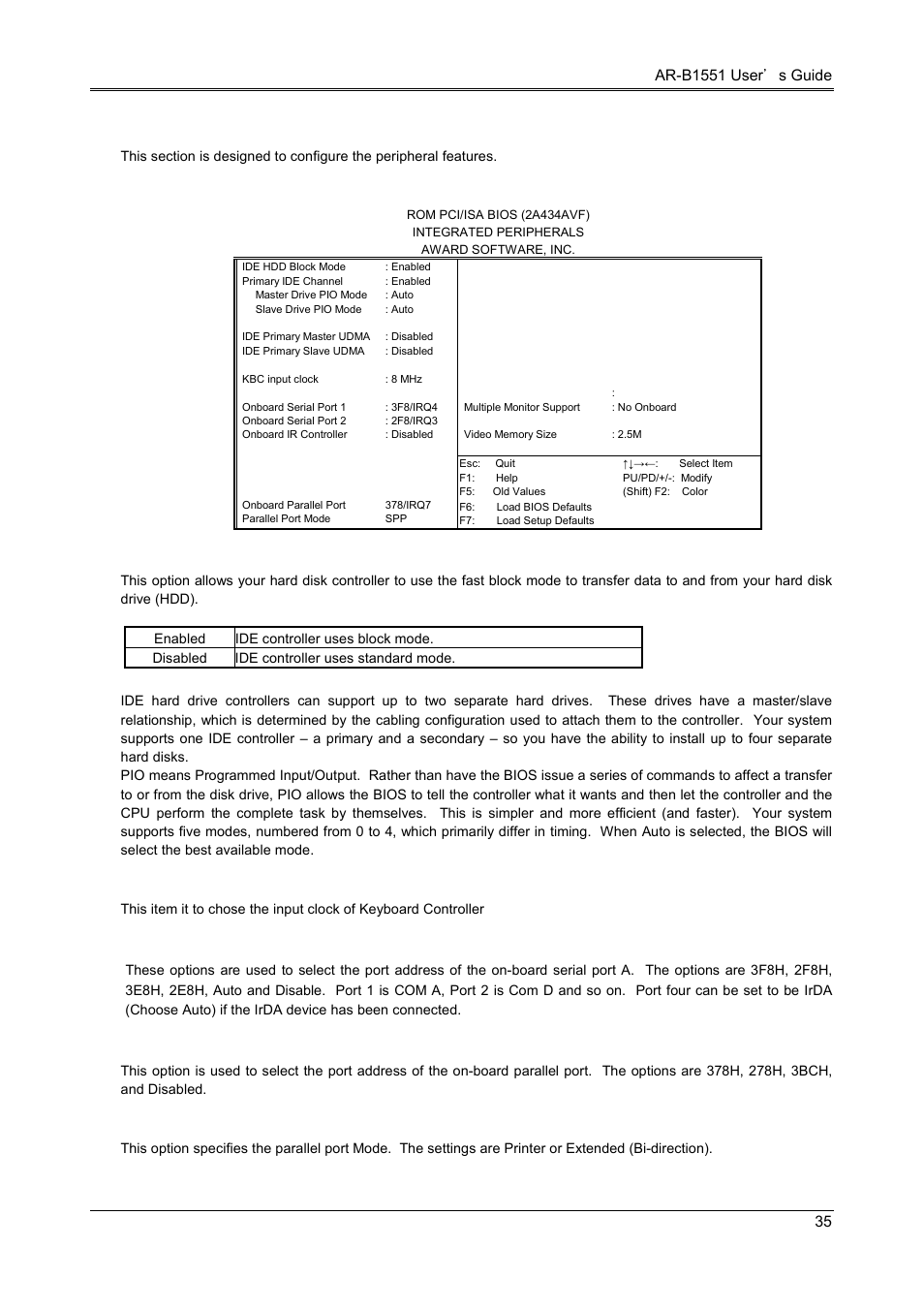7 integrated peripherals | Acrosser AR-B1551 User Manual | Page 36 / 37